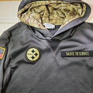 Pittsburgh Steelers YOUTH 2016 Salute to Service Sweatshirt Pullover Hoody M D4